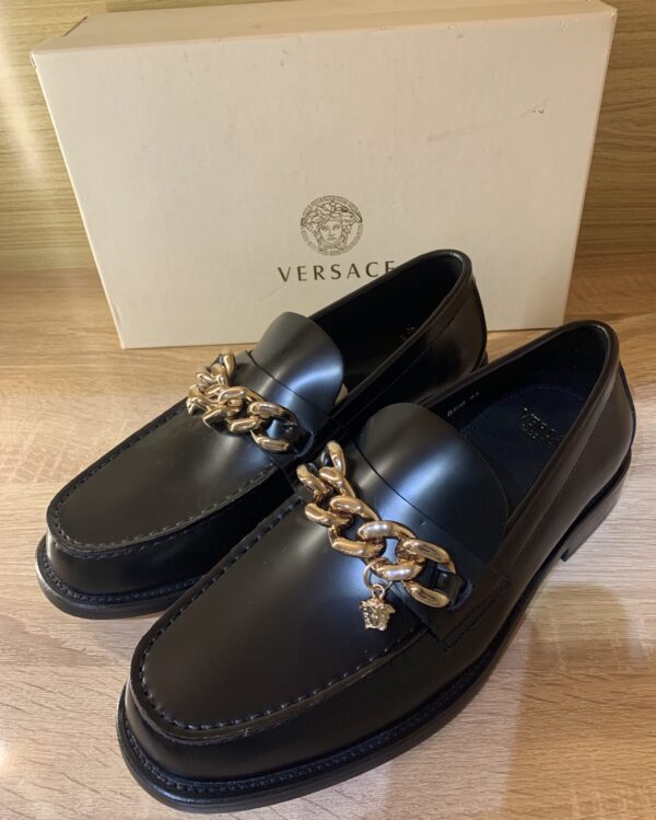 Mocassins Versace Medusa Chain noir
