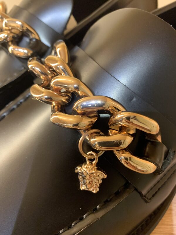 Mocassins Versace Medusa Chain noir – Image 3
