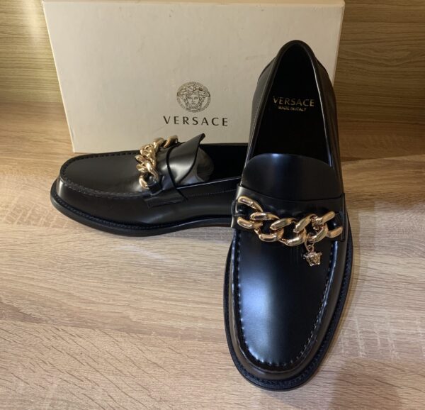 Mocassins Versace Medusa Chain noir – Image 2