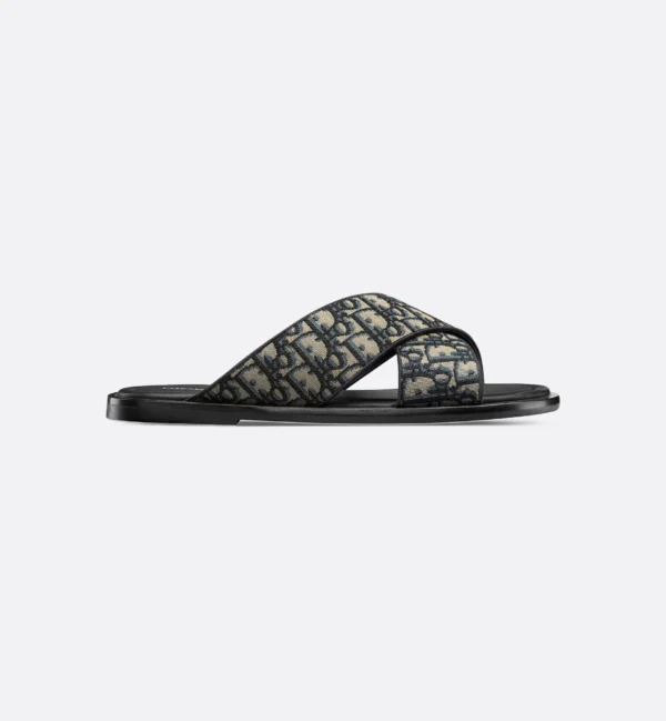 Sandales Dior Alias - Toile Jacquard Dior Oblique Beige et Noir – Image 4