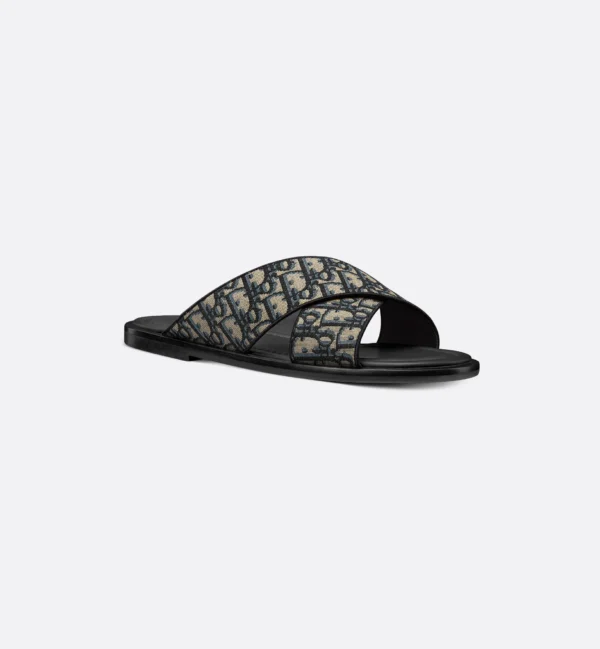 Sandales Dior Alias - Toile Jacquard Dior Oblique Beige et Noir – Image 3
