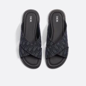 Sandales Dior Alias - Toile Jacquard Dior Oblique Noir