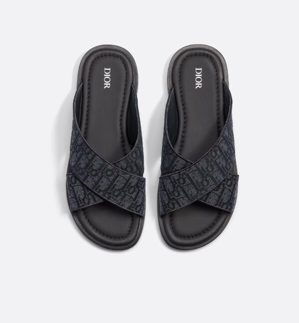 Sandales Dior Alias - Toile Jacquard Dior Oblique Noir