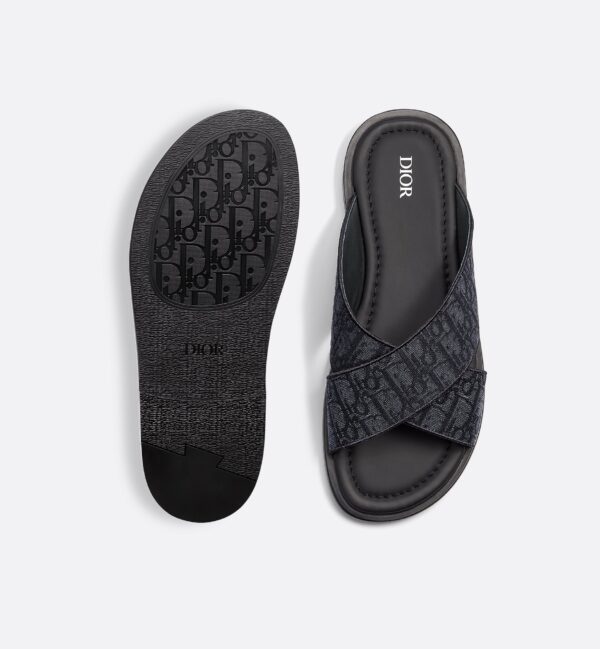Sandales Dior Alias - Toile Jacquard Dior Oblique Noir – Image 3