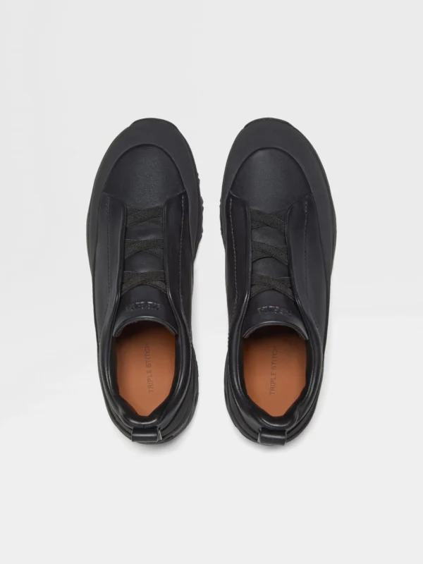 ZEGNA Triple Stitch Monte - Cuir Noir – Image 2