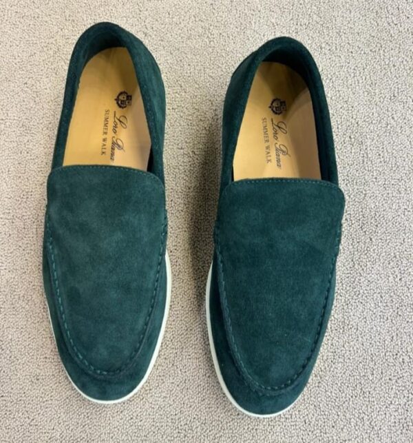 Loro Piana Summer Walk Loafers DARK GREEN