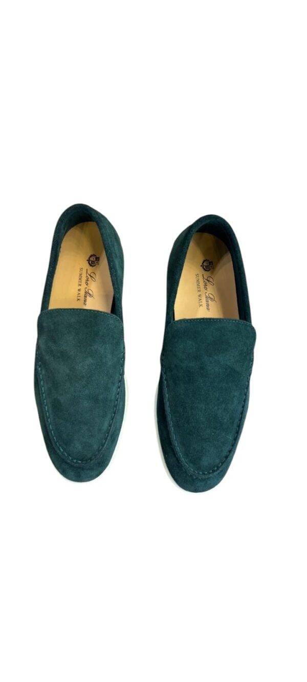 Loro Piana Summer Walk Loafers DARK GREEN – Image 2
